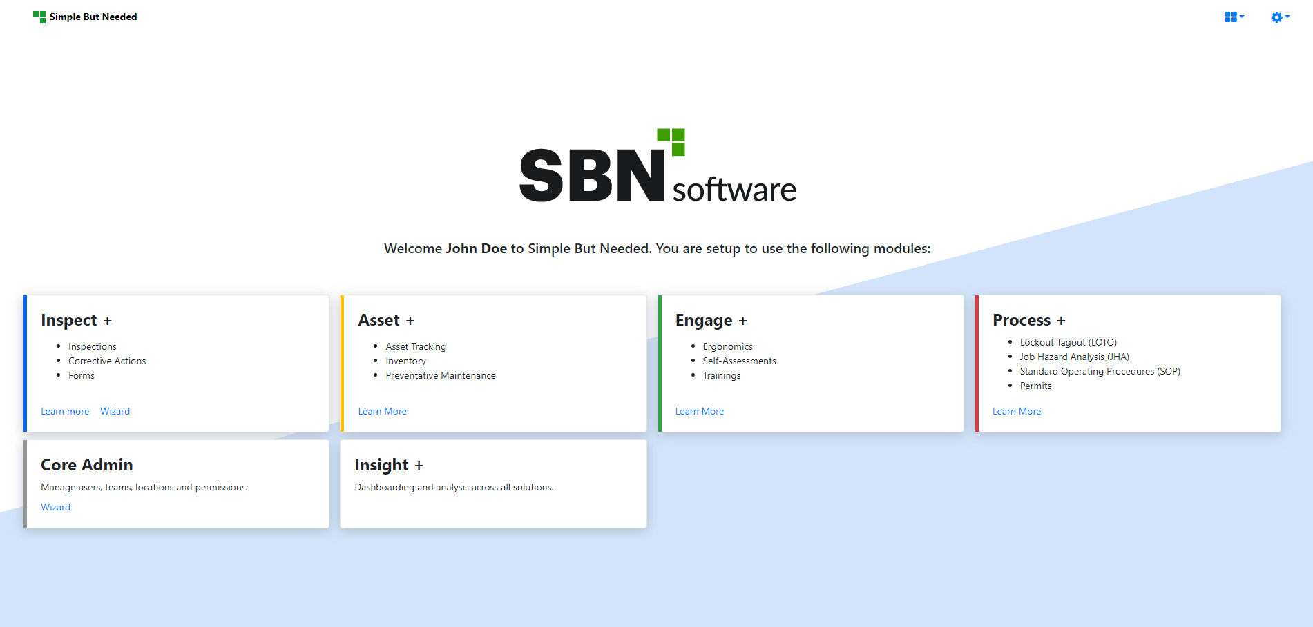 screenshot of SBN Suite